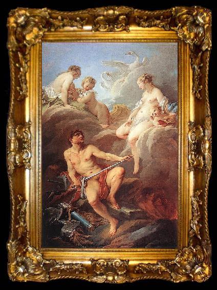 framed  Francois Boucher Venus Asking Vulcan for Arms for Aeneas, ta009-2